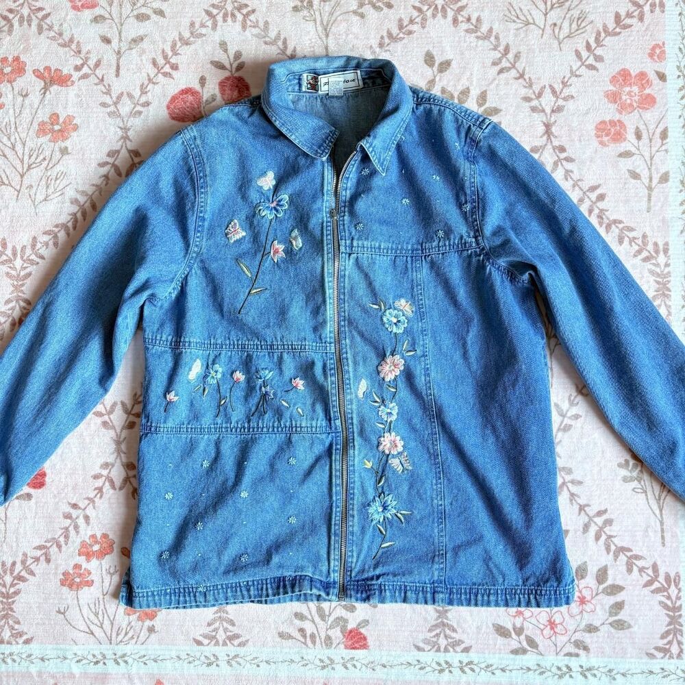 Women's Denim Embroidered Jacket